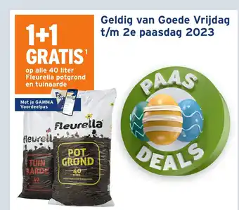 GAMMA Op alle 40 liter Fleurella potgrond en tuinaarde aanbieding