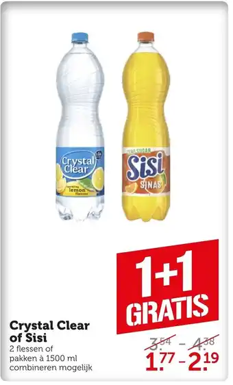 Coop Crystal Clear of Sisi 1500ML aanbieding