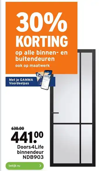 GAMMA Doors4life binnendeur NDB903 aanbieding