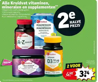 Kruidvat Vitamine D 10ug 2x300 aanbieding