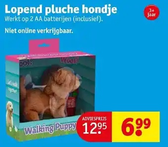 Kruidvat Lopend pluche hondje aanbieding