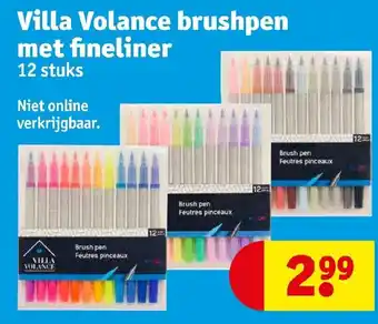 Kruidvat Villa Volance brushpen met fineliner aanbieding