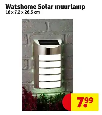 Kruidvat Watshome solar muurlamp 16x7.2x26.5CM aanbieding