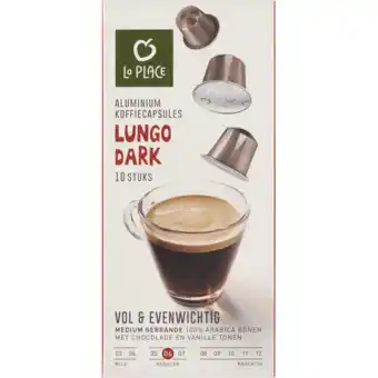 Jumbo La place koffiecups lungo dark 10 stuks aanbieding