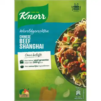 Jumbo Knorr wereldgerechten maaltijdpakket chinese beef shanghai 242g aanbieding