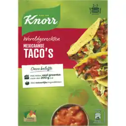 Jumbo Knorr wereldgerechten maaltijdpakket mexicaanse taco's 136g aanbieding