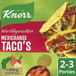 Jumbo Knorr wereldgerechten maaltijdpakket mexicaanse taco's 136g aanbieding