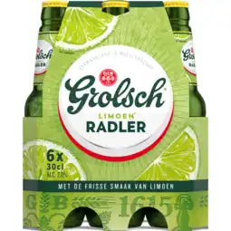 Jumbo Grolsch radler limoen flessen 6 x 300ml aanbieding