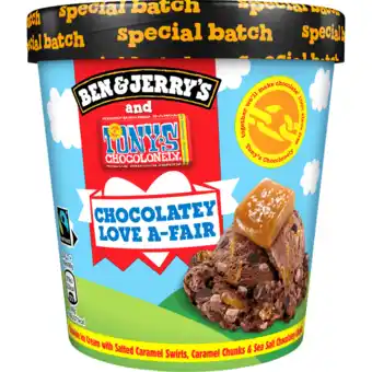 Jumbo Ben & jerry's ijs chocolatey love-a-fair 465ml aanbieding