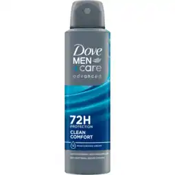 Jumbo Dove men+care advanced anti-transpirant deodorant spray clean comfort 150ml aanbieding