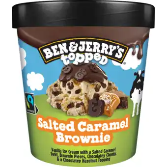 Jumbo Ben & jerry's ijs topped salted caramel brownie pint - 465ml aanbieding