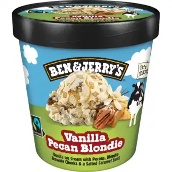 Jumbo Ben & jerry's ijs vanille pecan blondie pint - 465ml aanbieding