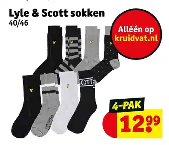 Kruidvat Lyle & Scott sokken 4-pak aanbieding