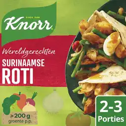 Jumbo Knorr wereldgerechten maaltijdpakket surinaamse roti 230g aanbieding