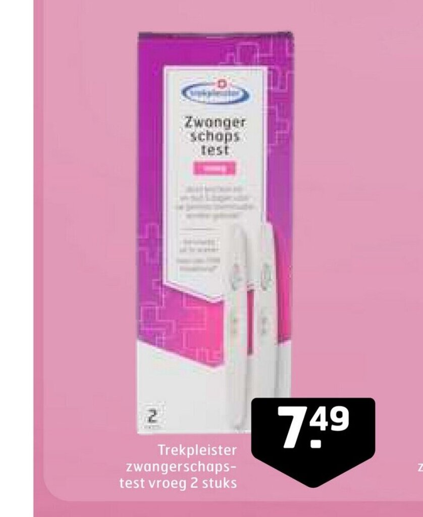 Zwangerschapstest vroeg aanbieding bij Trekpleister