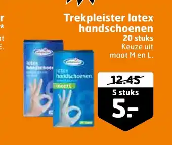 Trekpleister Latex handschoenen aanbieding