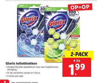 Lidl Glorix toiletblokken 2-pack aanbieding