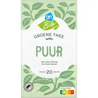 Albert Heijn Ah biologisch groene thee puur aanbieding