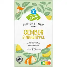 Albert Heijn Ah biologisch groene thee gember sinaasappel aanbieding