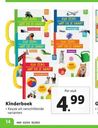 Lidl Kinderboek aanbieding