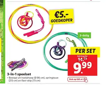 Lidl Hulahoop 3-in-1 speelset aanbieding