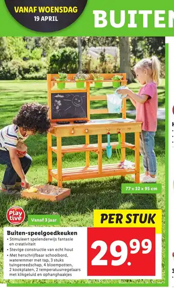 Lidl Playtive Buiten-speelgoedkeuken aanbieding