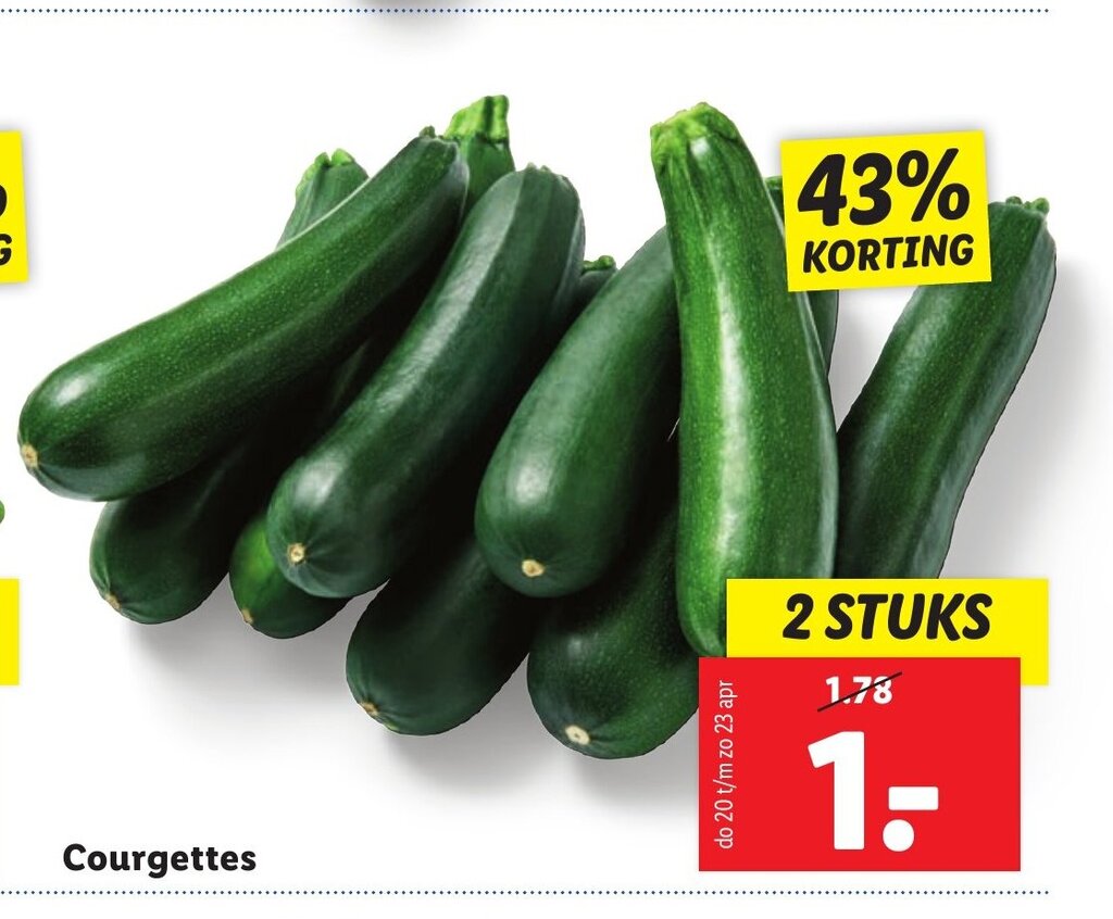 Courgettes aanbieding bij Lidl