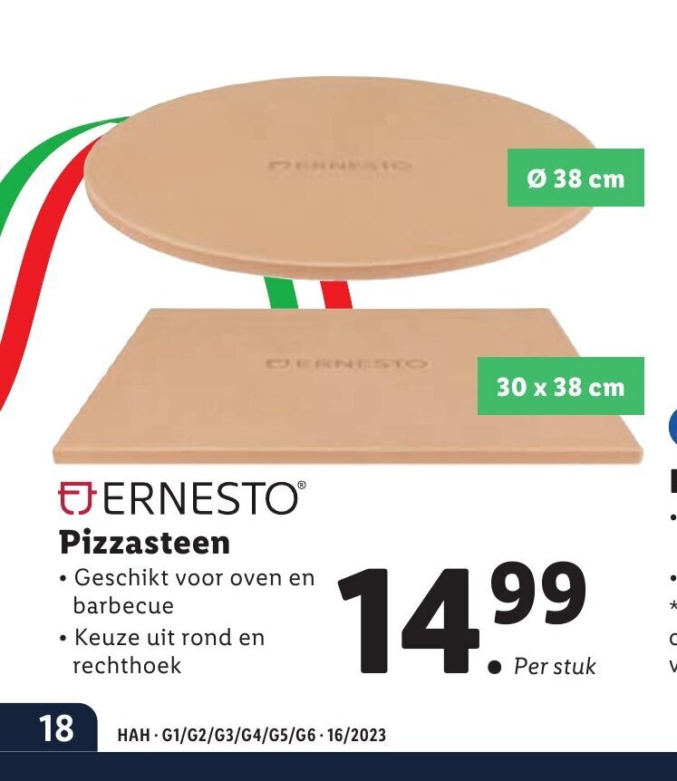 Ernesto Pizzasteen aanbieding bij Lidl