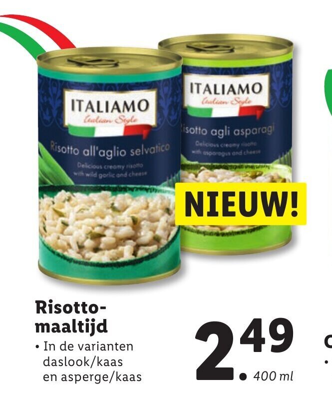 Risottomaaltijd 400 ml aanbieding bij Lidl