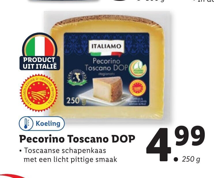 Pecorino Toscano DOP 250 g aanbieding bij Lidl
