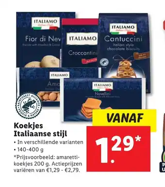 Lidl Koekjes Italiaanse stijl aanbieding