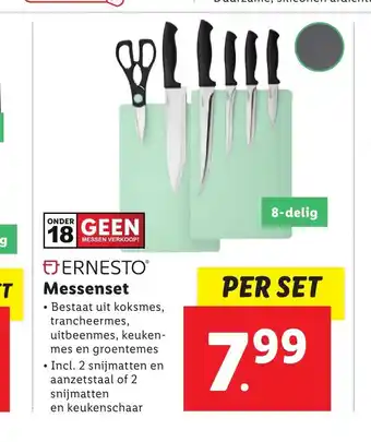 Lidl Ernesto Messenset 8-delig aanbieding