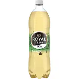 Jumbo Royal club ginger ale 0% suiker fles 1l aanbieding