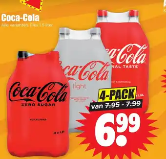 Dirk Coca-cola 4-pack 1.5 liter aanbieding