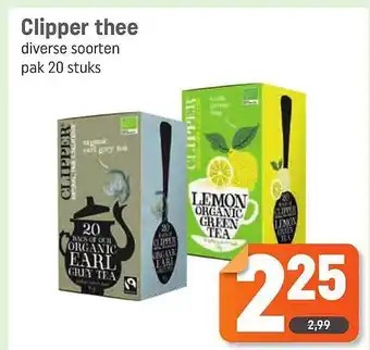 Dagwinkel Clipper thee aanbieding