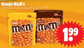 Dirk Oranje m&M's 220g aanbieding