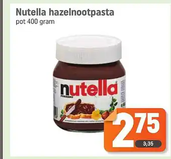 Dagwinkel Nutella hazelnootpasta 400 gram aanbieding