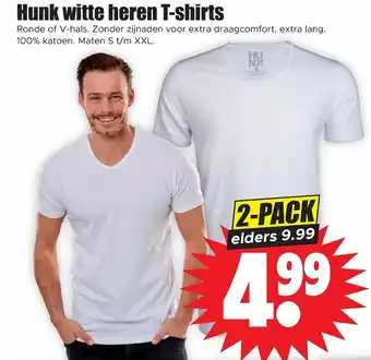 Dirk Hunk witte heren T-shirts aanbieding