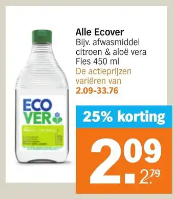 Albert Heijn Alle ecover 450ml aanbieding