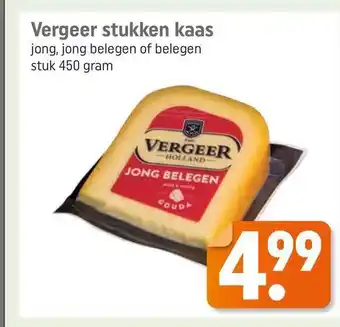 Lekker Makkelijk Vergeer stukken kaas 450 gram aanbieding