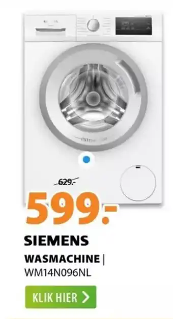 Expert Siemens wasmachine WM14N096nl aanbieding