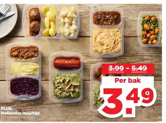 PLUS Hollandse maaltijd 500 gram per bak aanbieding