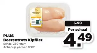 PLUS Boerentrots kipfilet 350 gram per schaal aanbieding