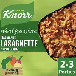 Jumbo Knorr wereldgerechten maaltijdpakket italiaanse lasagnette napoletana 240g aanbieding