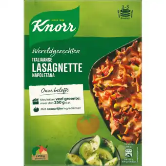 Jumbo Knorr wereldgerechten maaltijdpakket italiaanse lasagnette napoletana 240g aanbieding