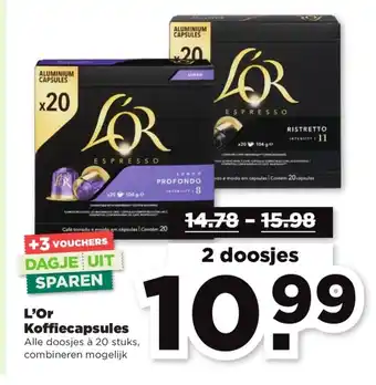 PLUS L'or koffiecapsules 2 doosjes aanbieding