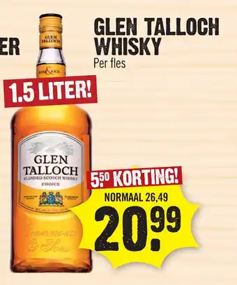 Super Dirck 3 Glen Talloch whisky 1.5 liter aanbieding