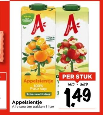 Vomar Voordeelmarkt Appelsientje 1 liter aanbieding