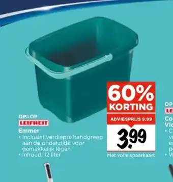 Vomar Voordeelmarkt Leifheit Emmer aanbieding