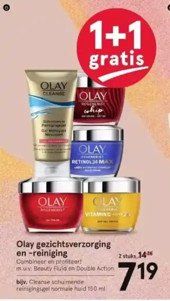 Etos Olay gezichtsverzorging en -reiniging aanbieding